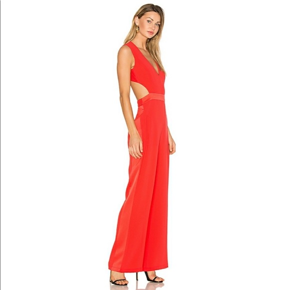 BCBG Maxazria, Malgosia Jumpsuit in Bright Poppy, Size Small - Picture 2 of 8